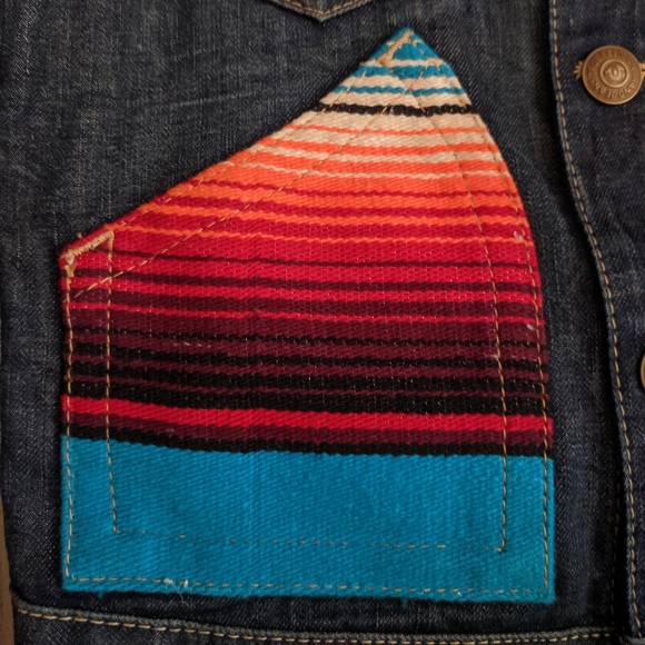 True Religion World Tour Jada Baja Denim Jacket M like new - Picture 4 of 10